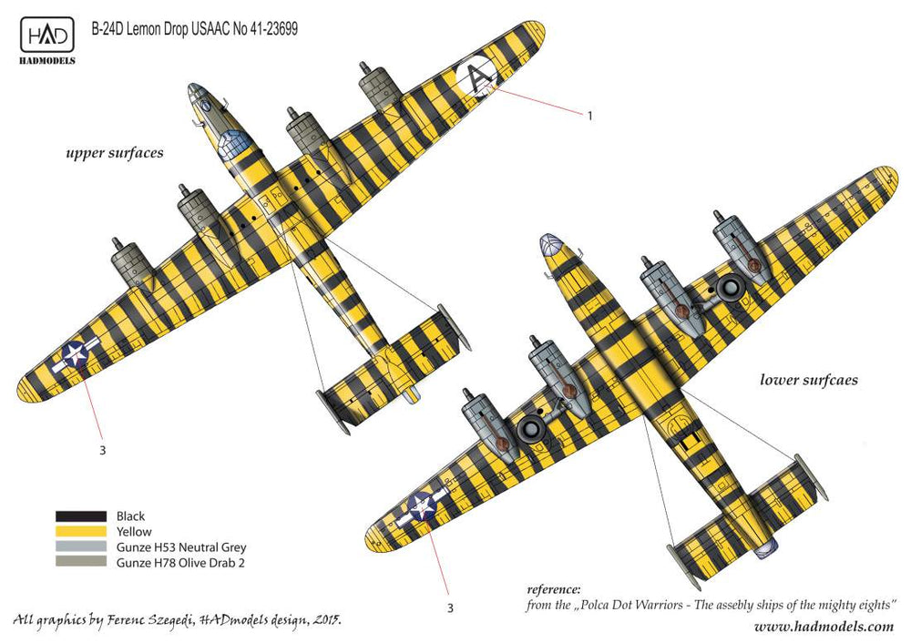 HAD Models HUN32070 1:32 Consolidated B-24D Liberator Lemon Drop