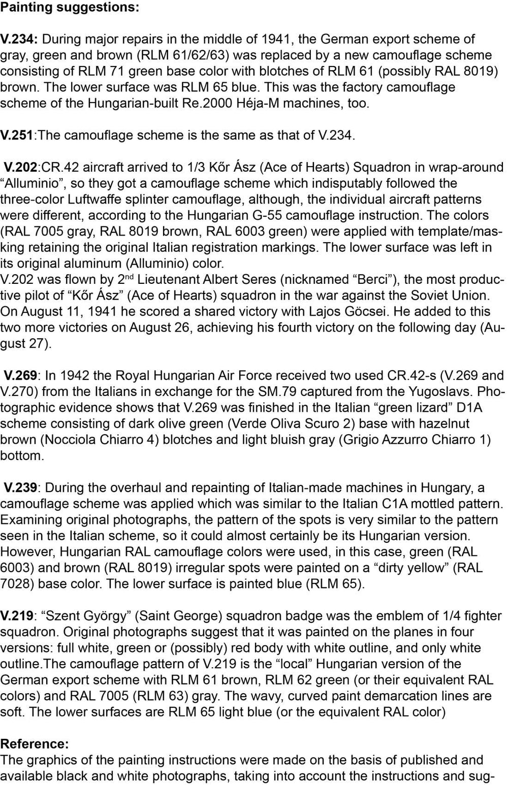 HAD Models HUN32074 1:32 Fiat CR-42 Hungarian Fighters with Cross insignias