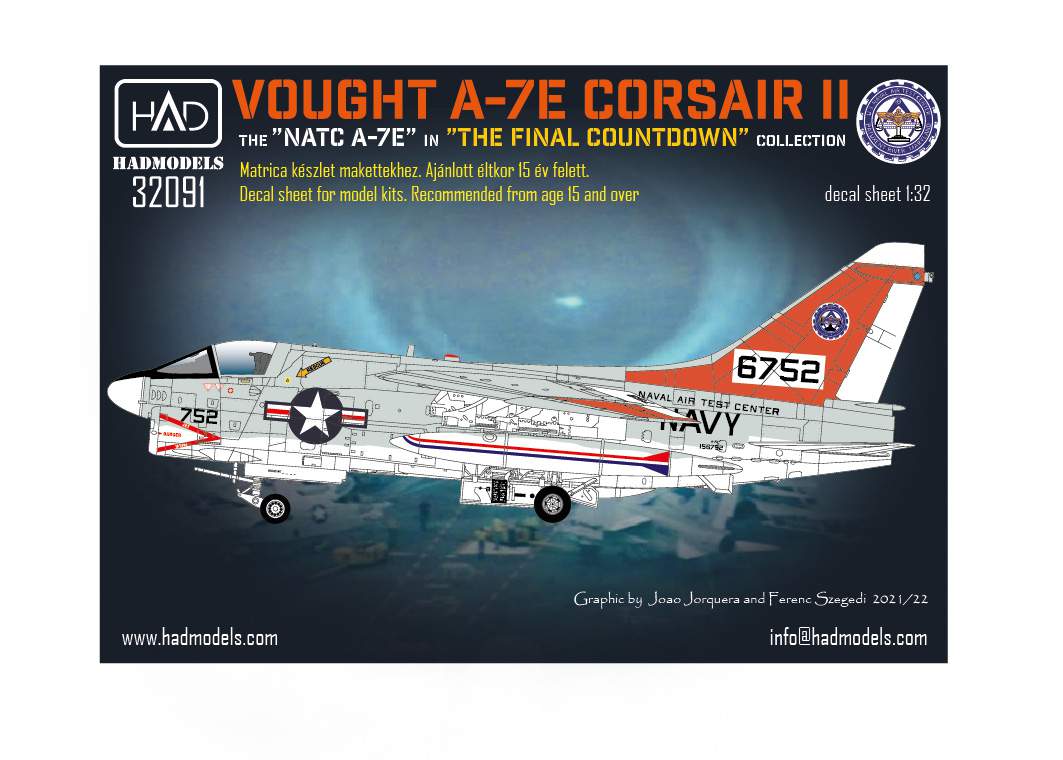 HAD Models HUN32091 LTV A-7E Corsair USN Air Test Center 1:32