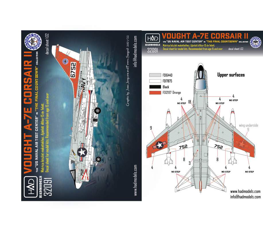 HAD Models HUN32091 LTV A-7E Corsair USN Air Test Center 1:32