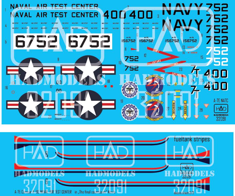 HAD Models HUN32091 LTV A-7E Corsair USN Air Test Center 1:32