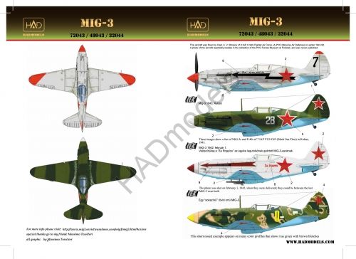 HAD Models HUN48043 1:48 Mikoyan MiG-3