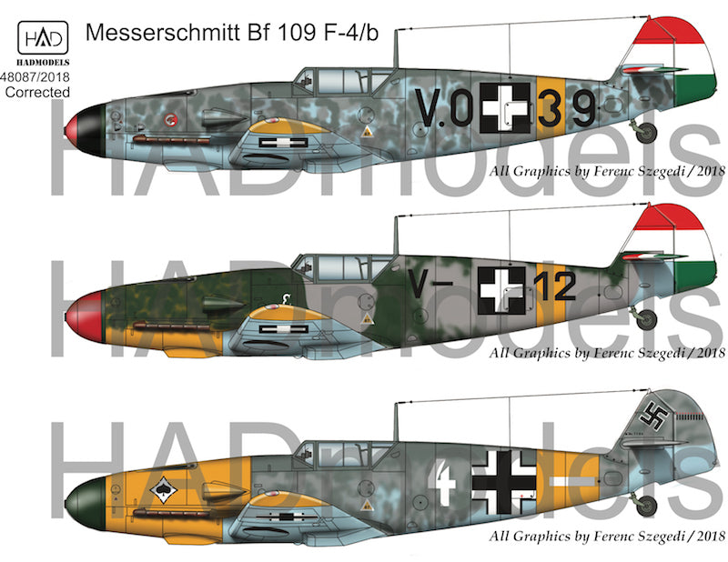 HAD Models HUN48087 1:48 Messerschmitt Bf-109F-4/b part II.