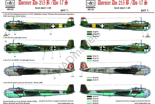 HAD Models HUN48145 1:48 Dornier Do-215B-4/Do-215B-5/Do-17S part 1