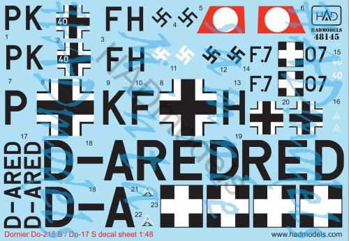 HAD Models HUN48145 1:48 Dornier Do-215B-4/Do-215B-5/Do-17S part 1