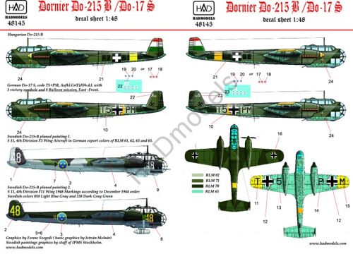 HAD Models HUN48146 1:48 Dornier Do-215B-4 / Do 17S