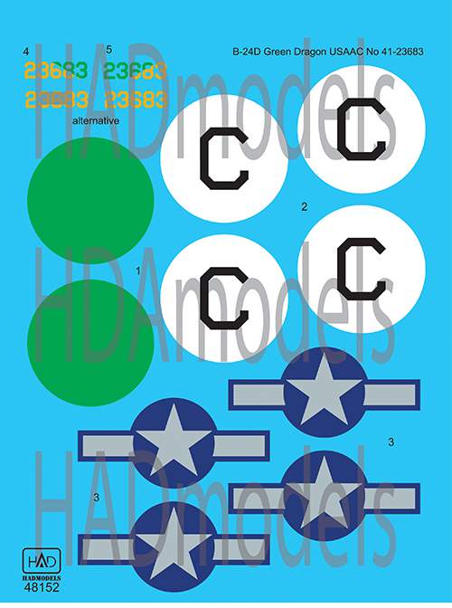 HAD Models HUN48152 1:48 Consolidated B-24D Liberator 'Green Dragon' USAAF