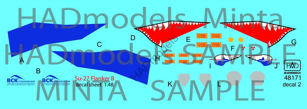 HAD Models HUN48171 1:48 Sukhoi Su-27