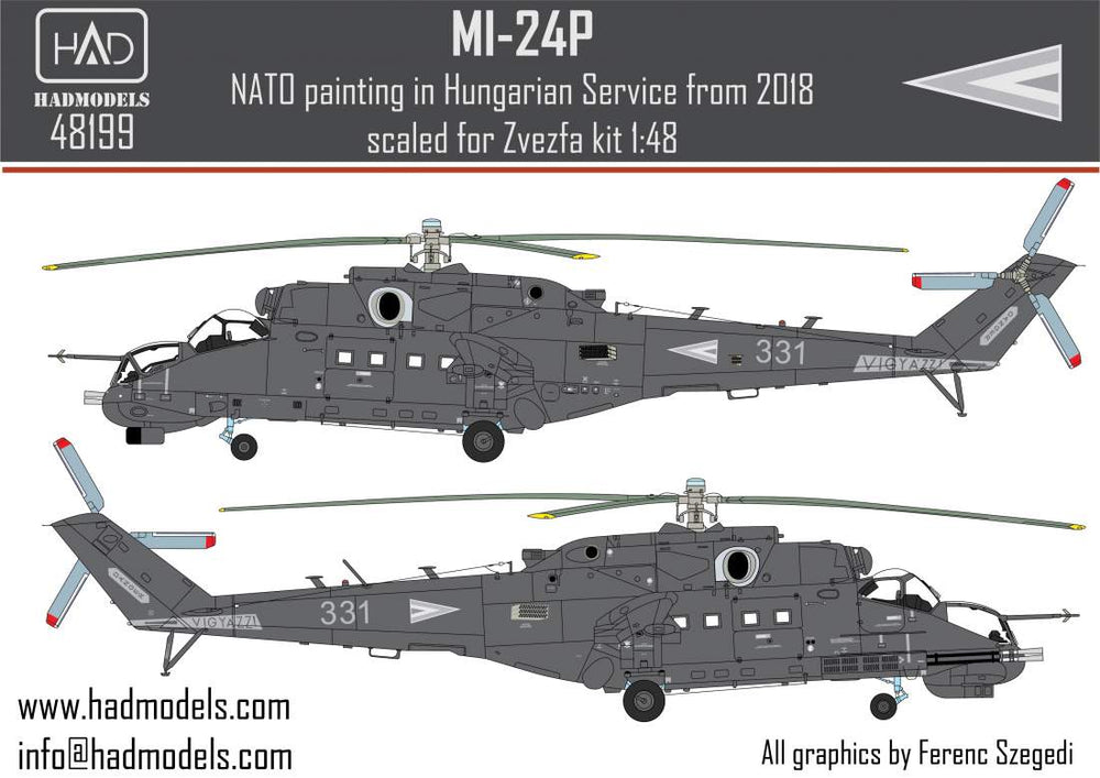 HAD Models HUN48199 Mil Mi-24P Hungarian NATO Painting 2018 1:48