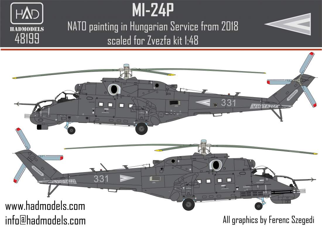 HAD Models HUN48199 Mil Mi-24P Hungarian NATO Painting 2018 1:48