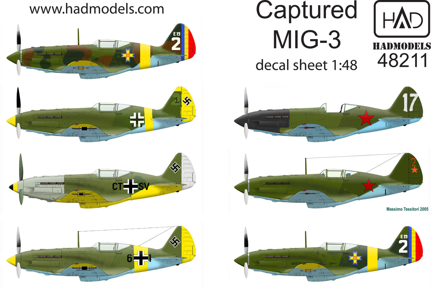 HAD Models HUN48211 1:48 Captured Mikoyan MiG-3