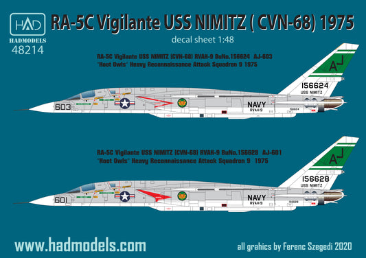 HAD Models HUN48214 1:48 North-American RA-5C Vigilante of the USS Nimitz