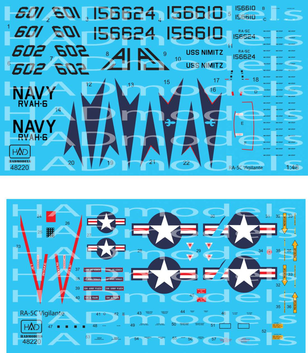 HAD Models HUN48220 1:48 North-American RA-5C Vigilante of the USS Nimitz
