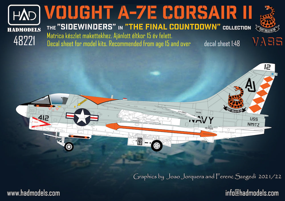 HAD Models HUN48221 LTV A-7E Corsair Final Countdown Collection 1:48
