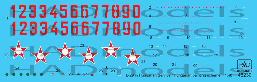 HAD Models HUN48230 1:48 Aero L-29 in Hungarian Service/Hungarian scheme