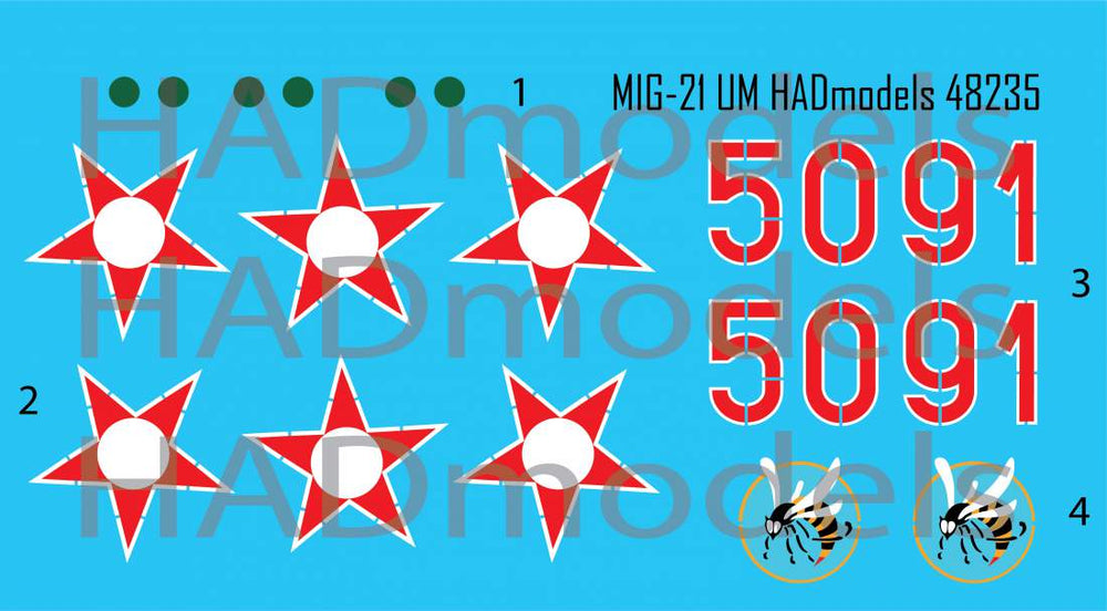HAD Models HUN48235 1:48 Mikoyan MiG-21UM HUNAF 5091 Dongo Squadron