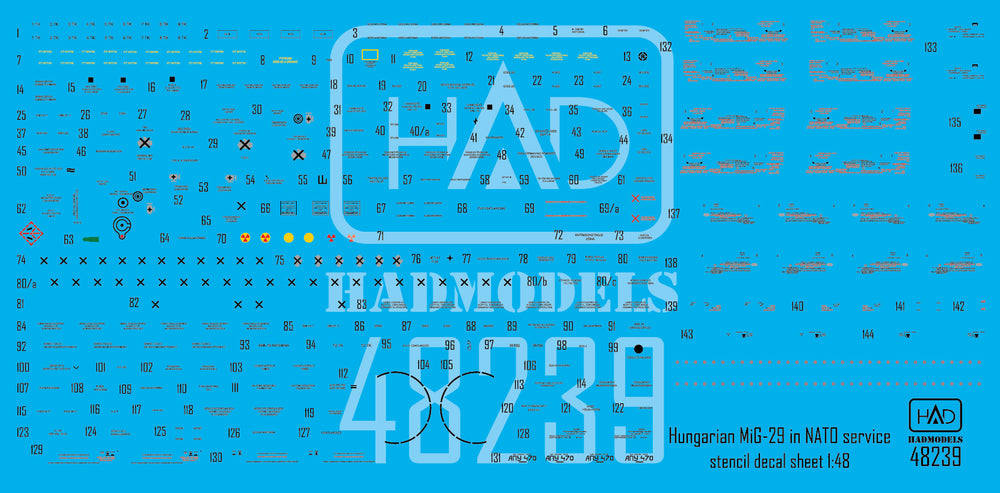 HAD Models HUN48239 1:48 Mikoyan MiG-29 Hungarian in NATO service Stenciling