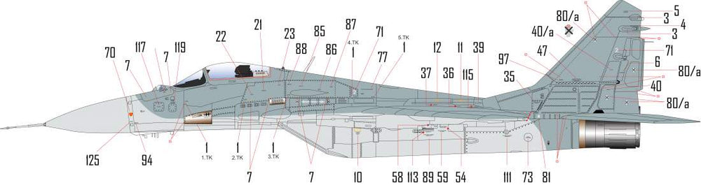 HAD Models HUN48239 1:48 Mikoyan MiG-29 Hungarian in NATO service Stenciling