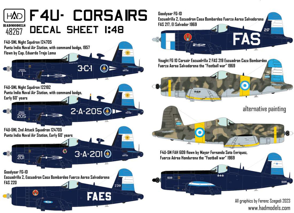 HAD Models HUN48267 1:48 Vought F4U-5 Corsairs Part 2