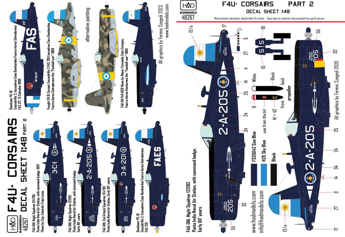 HAD Models HUN48267 1:48 Vought F4U-5 Corsairs Part 2