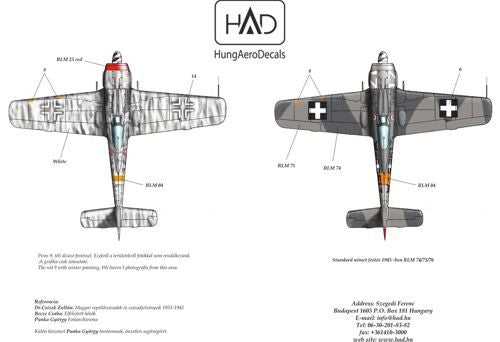 HAD Models HUN72083 1:72 Focke-Wulf Fw-190F-8 red 2; 9; W-517; W-505