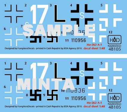 HAD Models HUN72105 1:72 Messerschmitt Me-262A-1