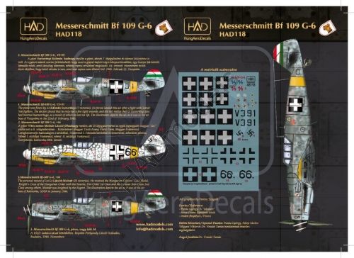 HAD Models HUN72118 1:72 Messerschmitt Bf-109G-6