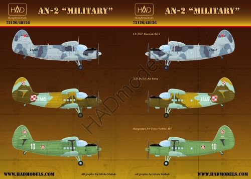 HAD Models HUN72126 1:72 Antonov An-2 Military Russia, Hungary and Poland