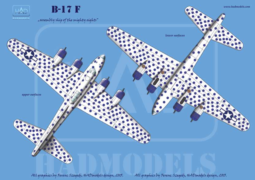 HAD Models HUN72156 1:72 B-17F Flying Fortress' Spotted Cow USAF