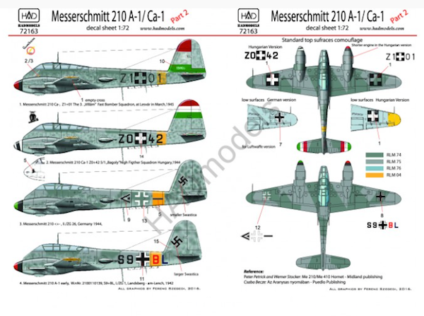 HAD Models HUN72163 1:72 Messerschmitt Me-210 part 2