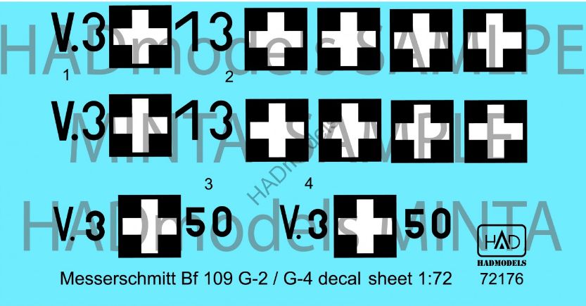 HAD Models HUN72176 1:72 Messerschmitt Bf-109G-2/Bf-109G-4