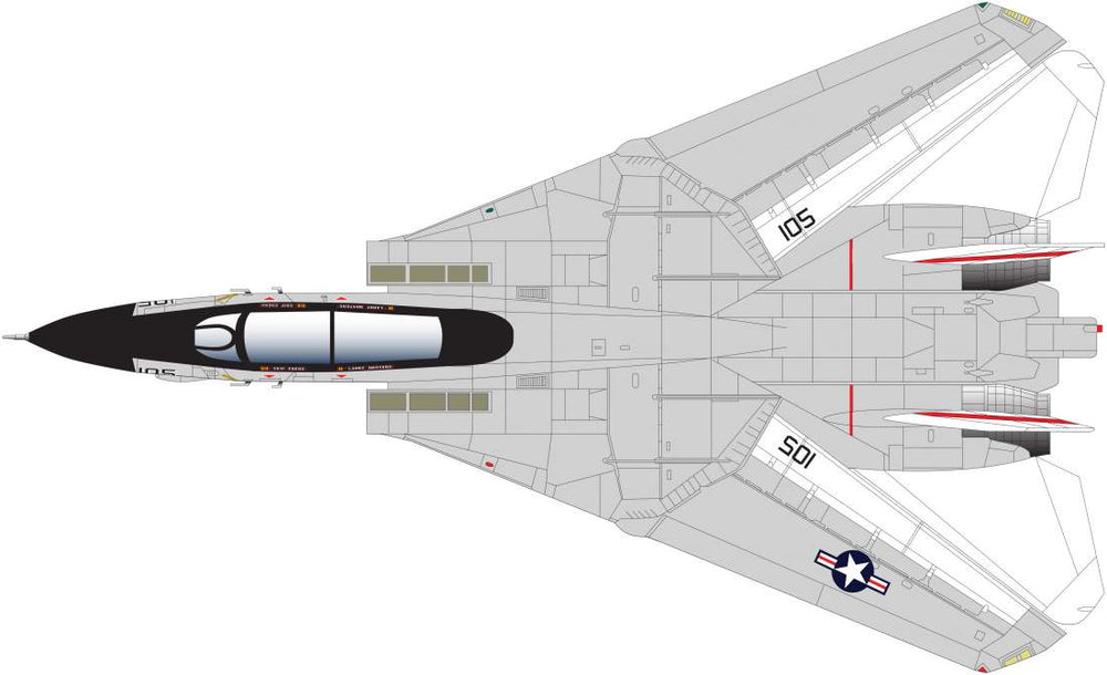 HAD Models HUN72217 1:72 Grumman F-14A Tomcat Black Aces/ USS Nimitz