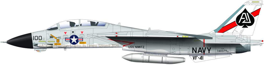 HAD Models HUN72217 1:72 Grumman F-14A Tomcat Black Aces/ USS Nimitz