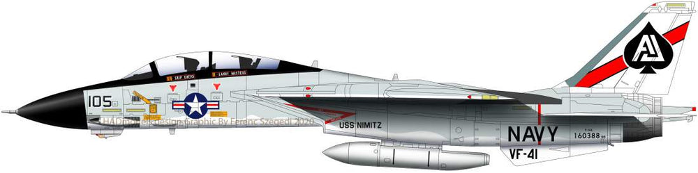 HAD Models HUN72217 1:72 Grumman F-14A Tomcat Black Aces/ USS Nimitz
