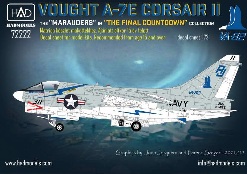 HAD Models HUN72222 LTV A-7E Corsair VA-82 Final Countdown 1:72