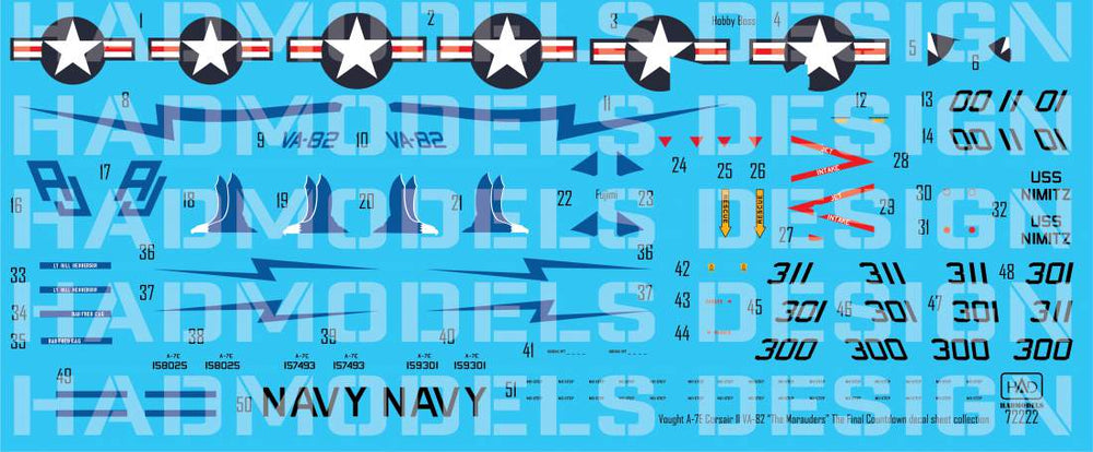 HAD Models HUN72222 LTV A-7E Corsair VA-82 Final Countdown 1:72