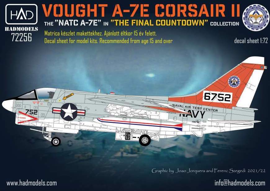HAD Models HUN72256 LTV A-7E Corsair USN Air Test Center 1:72