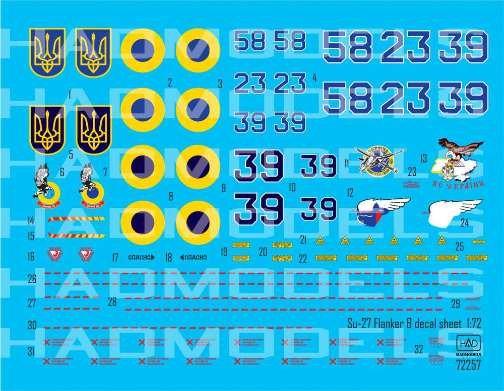HAD Models HUN72257 1:72 Ukrainian Sukhoi Su-27P1M Flanker B Digital Camouflage