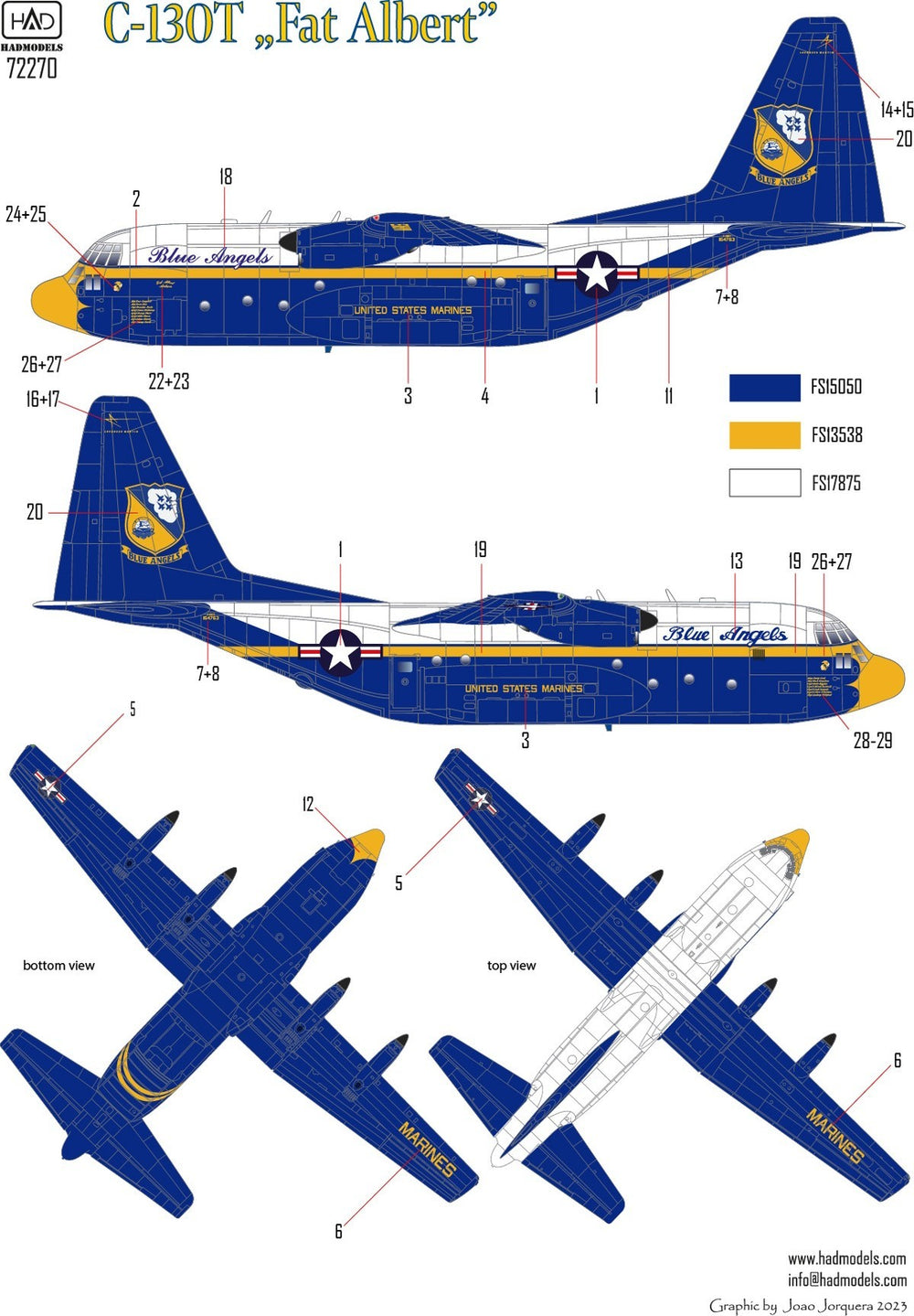HAD Models HUN72270 1:72 Lockheed C-130T Hercules 'Fat Albert'