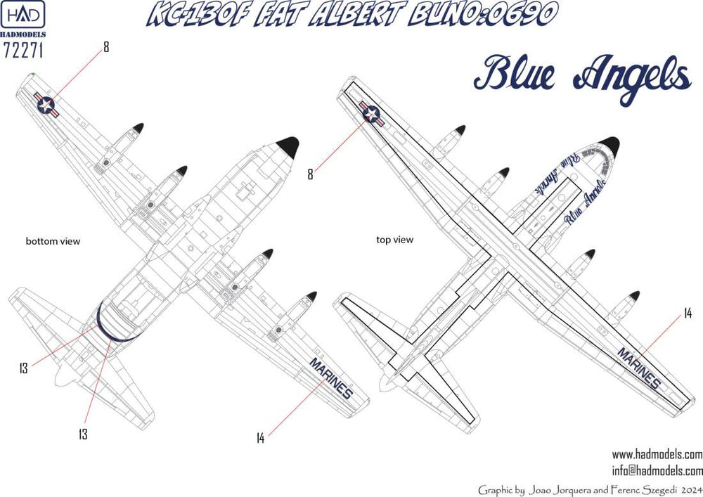 HAD Models HUN72271 1:72 Lockheed KC-130F Fat Albert 0690