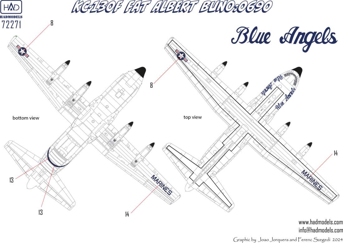 HAD Models HUN72271 1:72 Lockheed KC-130F Fat Albert 0690