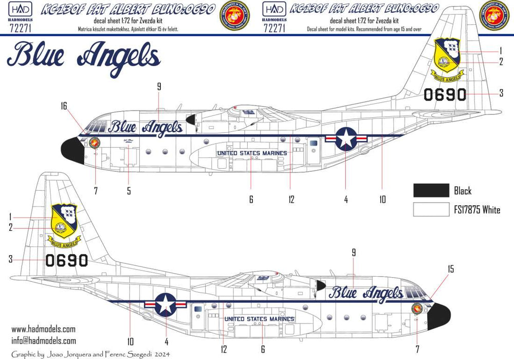 HAD Models HUN72271 1:72 Lockheed KC-130F Fat Albert 0690