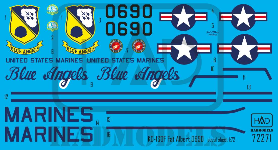HAD Models HUN72271 1:72 Lockheed KC-130F Fat Albert 0690