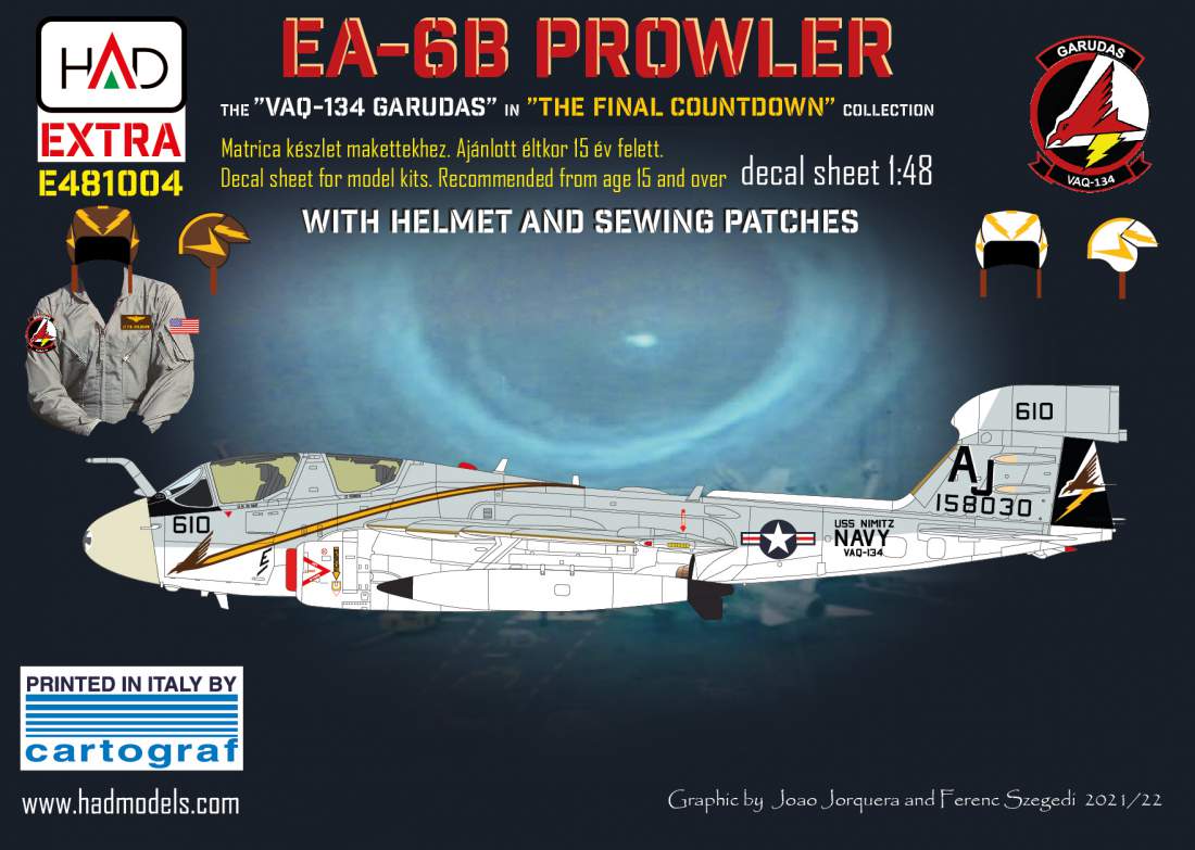 HAD Models HUNE481004 1:48 Grumman EA-6B Prowler USS NIMITZ The final Countdown