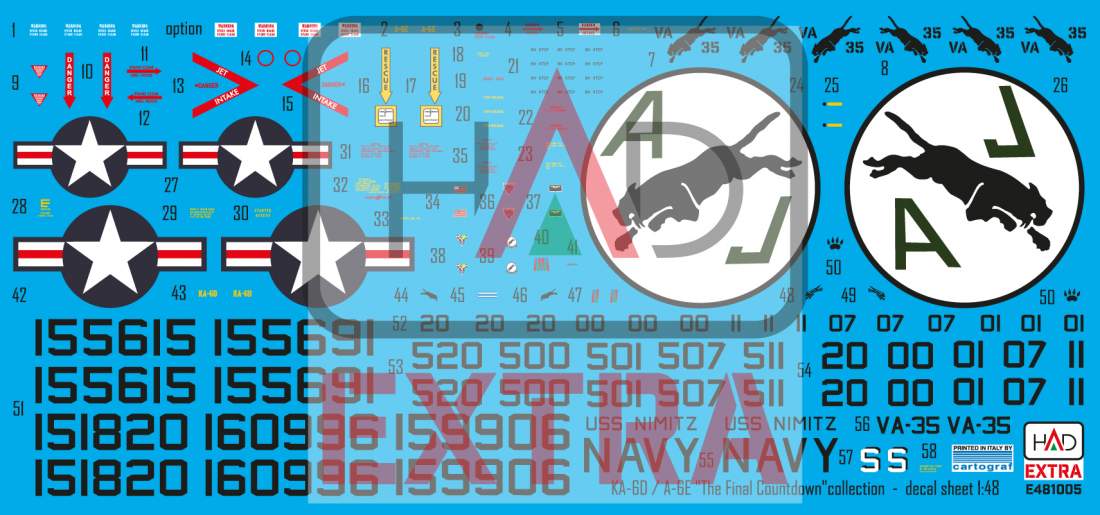 HAD Models HUNE481005 A-6E/KA-6D Intruder VA-35 Final Countdown 1:48