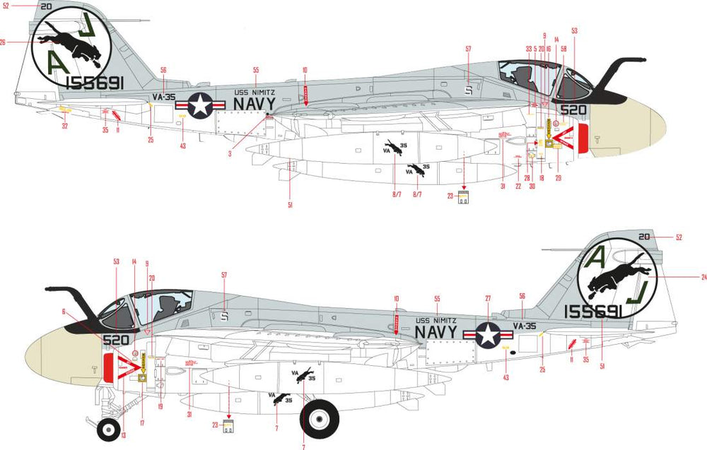 HAD Models HUNE481005 A-6E/KA-6D Intruder VA-35 Final Countdown 1:48