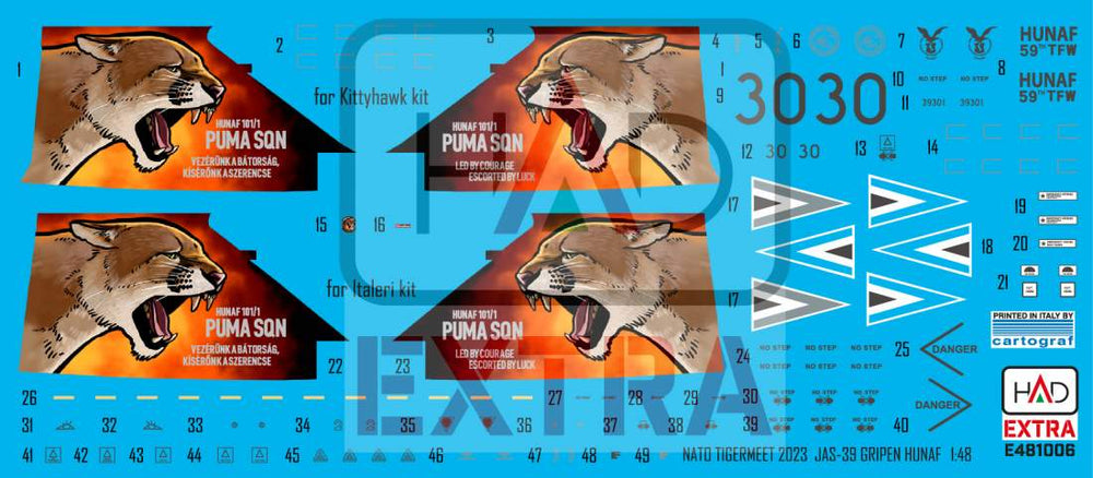 HAD Models HUNE481006 1:48 Saab JAS-39 Gripen Tigermeet 2023 HUNAF