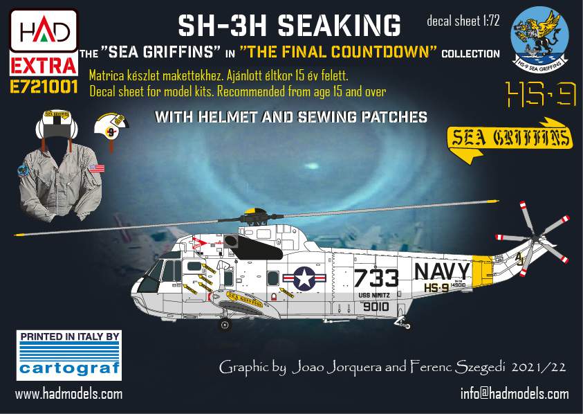 HAD Models HUNE721001 SH-3H Seaking Final Countdown Extended 1:72