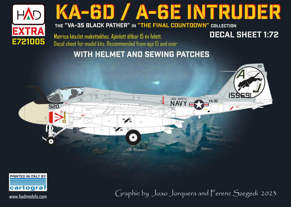 HAD Models HUNE721005 A-6E/KA-6D Intruder VA-35 Final Countdown 1:72