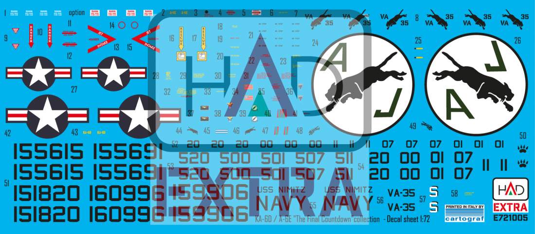 HAD Models HUNE721005 A-6E/KA-6D Intruder VA-35 Final Countdown 1:72